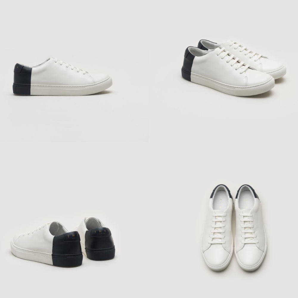 THEY Two-Tone Leather Sneaker